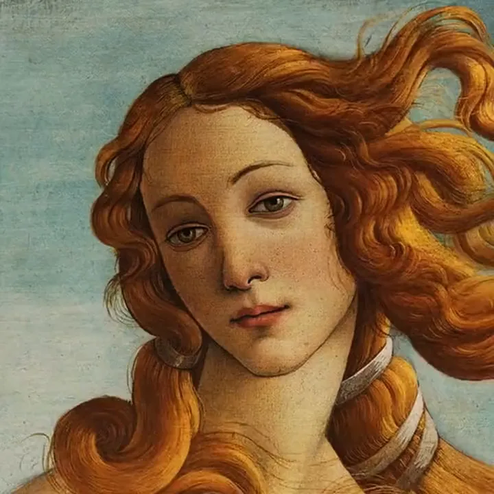 Botticellis Venus, erweckt — die gemälde-realistische Fassung