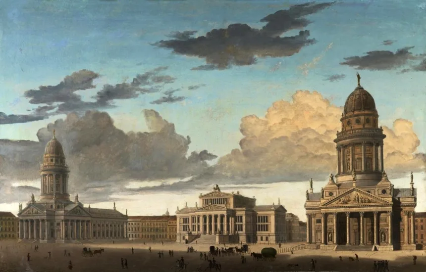Carl Hasenpflug: Gendarmenmarkt in Berlin, 1822 (Wikipedia-Werkliste: 1824)