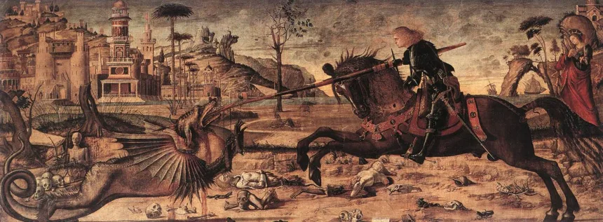 Vittore Carpaccio: Der heilige Georg und der Drache, 1502