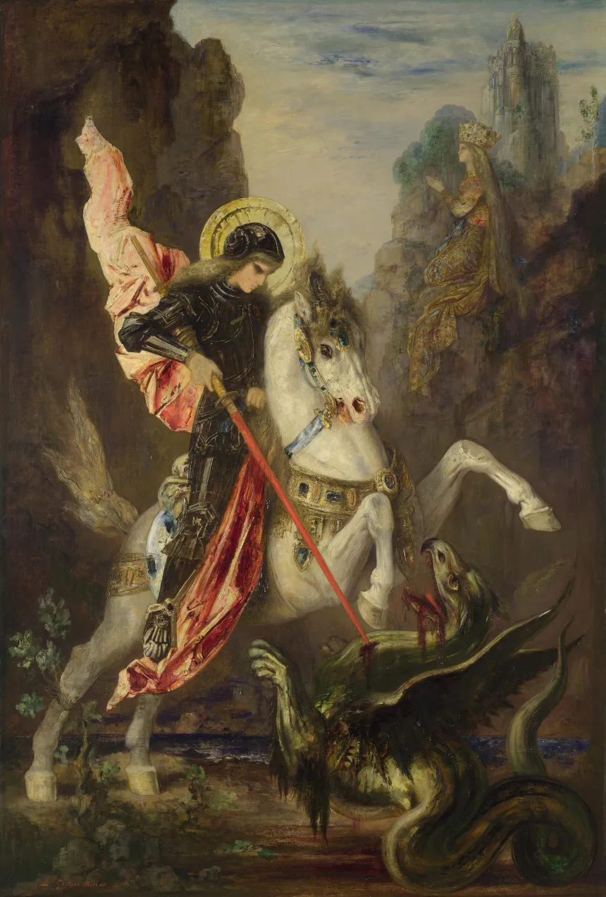 Gustave Moreau: Der heilige Georg und der Drache, 1889/90