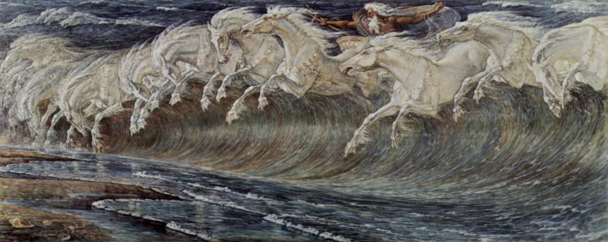 Walter Crane: Neptuns Pferde, 1892